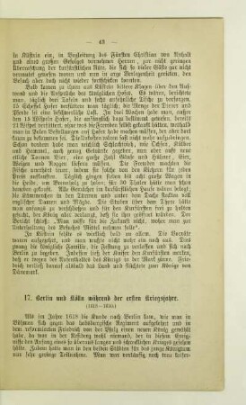 17. Berlin und Kölln während der ersten Kriegsjahre
