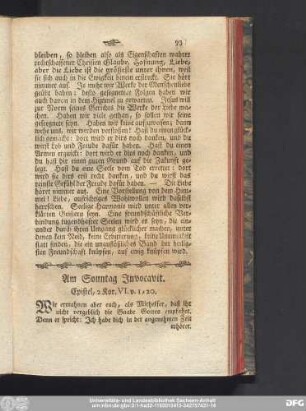 Am Sonntag Invocavit. Epistel, 2 Kor. VI. v. 1 - 20.