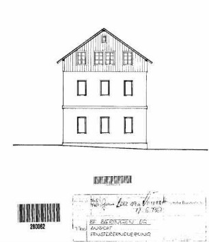 Bieringen (b Horb): Fenstererneuerung - Giebelansicht Empfangsgeb.