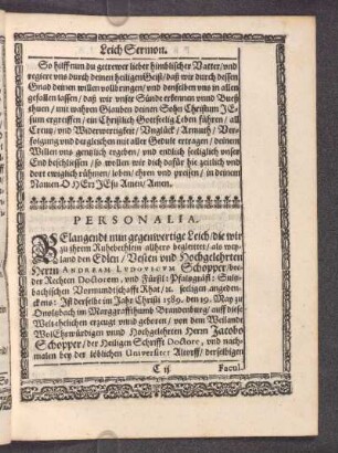 Personalia.