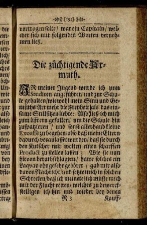 Die züchtigende Armuth.