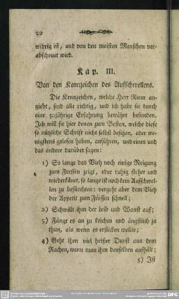 Kap. III. Von den Kennzeichen des Aufschwellens