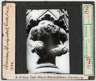 Amiens, Kathedrale: Westfassade, Sockelfigur