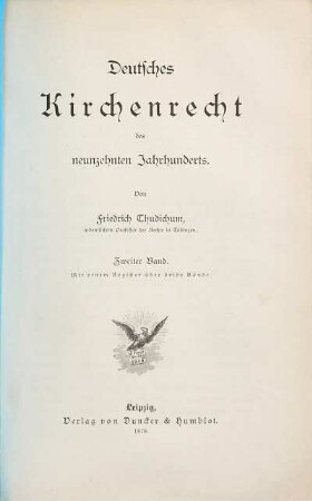 Deutsches Kirchenrecht des neunzehnten Jahrhunderts. 2