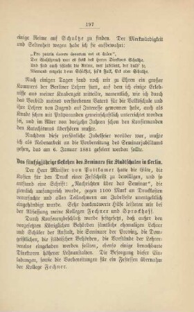 Das fünfzigjährige Bestehen des Seminars für Stadtschulen in Berlin