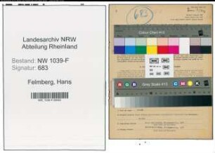 Entnazifizierung Hans Felmberg , geb. 07.10.1904 (Metzgermeister)