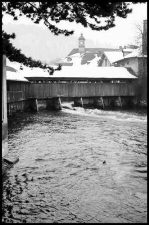 Thun: Winter, Aare-Wehr