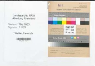 Entnazifizierung Heinrich Weller , geb. 11.05.1903 (Arbeiter)