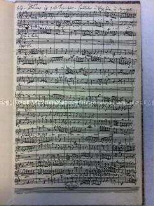 Faksimile des Autograph der Kreuzstab-Kantate von J. S. Bach
