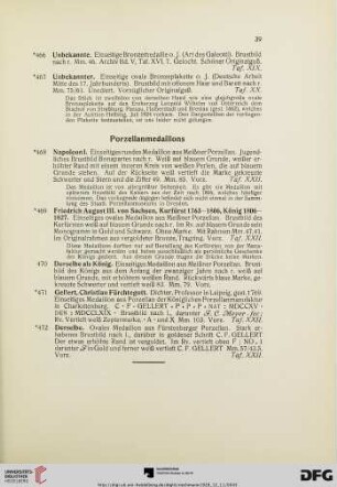 Porzellanmedaillons (Nr. 468-472)