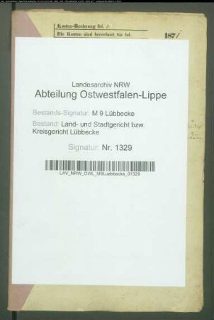 Erblasser: Wilhelmy, Johanne Ottilie, geb. Schrader: