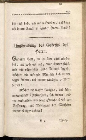 Umschreibung des Gebeths des Herrn.