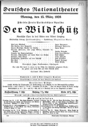 Der Wildschütz