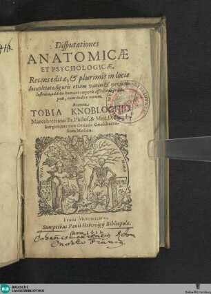 Disputationes anatomicae et psychologicae