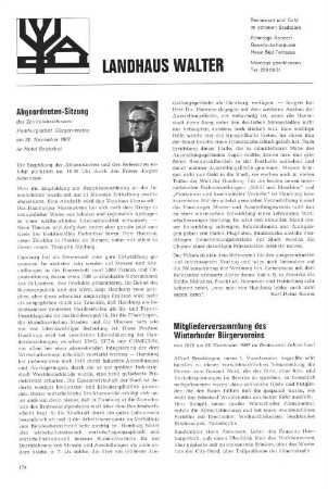 Abgeordneten-Sitzung