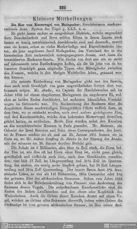 Kleinere Mittheilungen