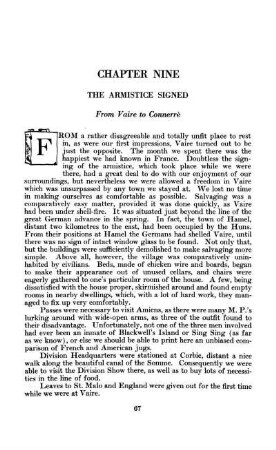 Chapter IX - The Armistice Signed - From Vaire to Connerré