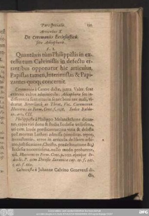 Articulus X. De Ceremoniis Ecclesiasticis sive Adiaphoris.