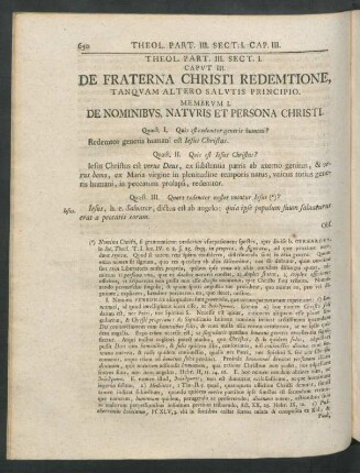 Caput III. De Fraterna Christi Redemtione, Tanquam Altero Salutis Principio