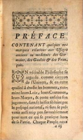 Les moeurs et coutumes de François