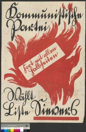 Wahlplakat der KPD zur Landtagswahl am 22. Januar 1922