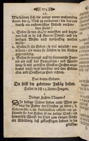 274-281, Das dritte Gebott