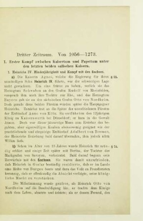 Dritter Zeitraum. Von 1056-1273