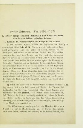 Dritter Zeitraum. Von 1056-1273