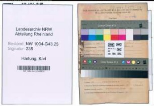 Entnazifizierung Karl Hartung , geb. 23.06.1907 (Vertreter)