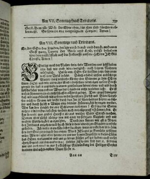 Am VIII. Sonntage nach Trinitatis. - Am IX. Sonntage nach Trinitatis.