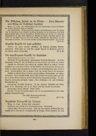Englische Angriffe bei Lens gescheitert.