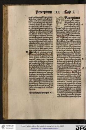 Preceptum quartum capitulum primum Diliges proximum tuum sicut te ipsum. Notandum quod sicut sub precepto dilectionis dei comprehenduntur tria precepta prime tabule...