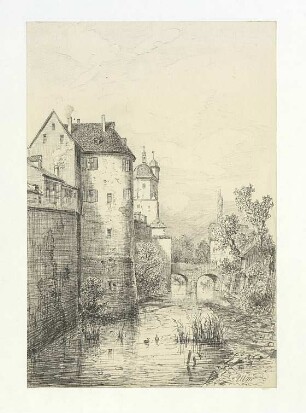 Der Stadtgraben beim Frauentor. Seelengraben. Anfang 19 Jhdt.