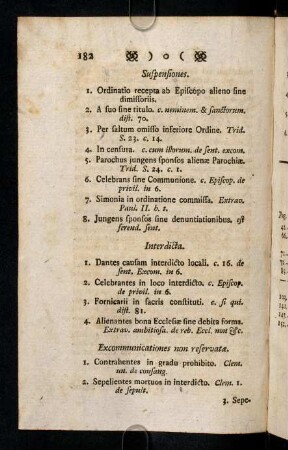182-183, Suspensiones; Interdicta; Lector