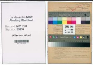 Entnazifizierung Albert Willersen , geb. 06.03.1905 (Schlosser)