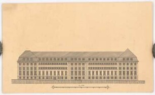 Rathaus, Berlin-Schöneberg: Aufriss Seitenfassade 1:200