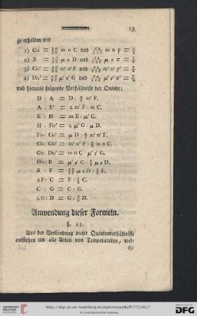 Anwendung dieser Formeln