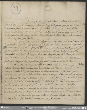 Eigenh. Brief von Guillaume Favre an August Wilhelm von Schlegel, Genf, 01.10.1817