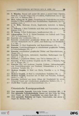 Ostasiatische Kunstgegenstände (Nr. 418-424)
