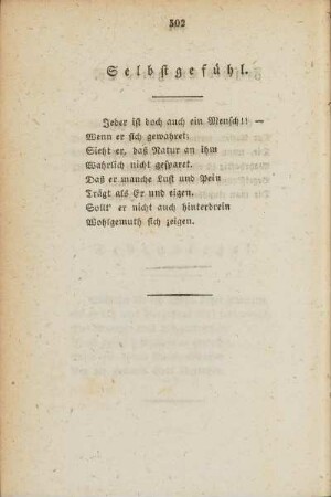 Selbstgefühl.
