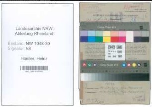 Entnazifizierung Heinz Hoeller , geb. 06.03.1910 (Angestellter)