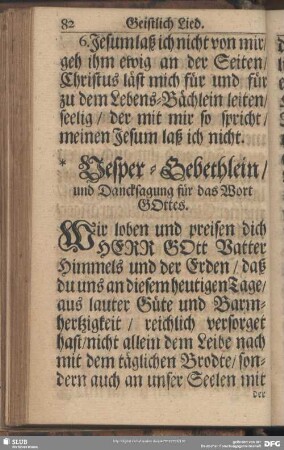 Vesper-Gebethlein