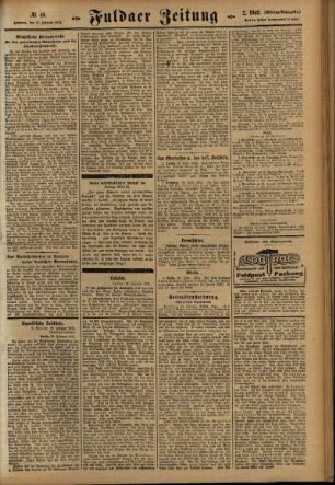 Dritte Ausgabe vom Samstag, den 27. Februar 1915.