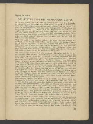 Die letzten Tage des Warschauer Ghettos