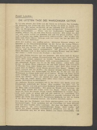 Die letzten Tage des Warschauer Ghettos