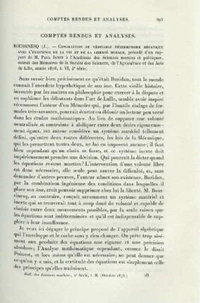 Comptes Rendus et Analyses.