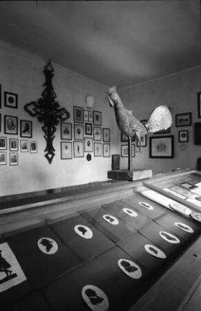 Sessenheim: Goethe-Museum, Vitrinen mit Schnitten