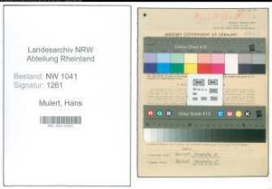 Entnazifizierung Hans Von Mulert , geb. 05.12.1909 (Architekt)
