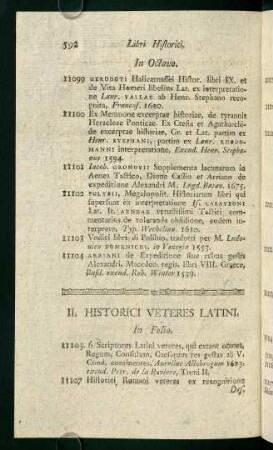 II. Historici Veteres Latini