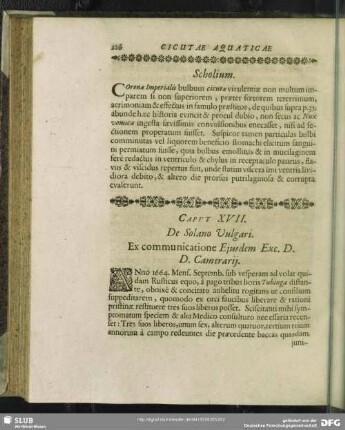 Caput XVII. De Solano Vulgari